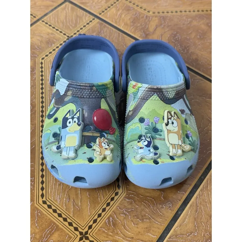 Crocs Classic Clog Bluey & Bingo Blue Unisex Kids Slip-On Lightweight C11